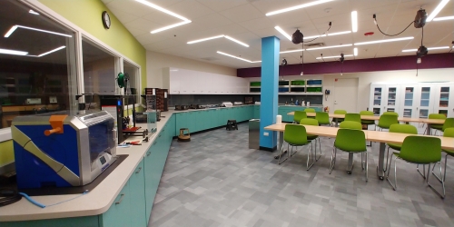 Bloomingdale Public Library Makerspace interior